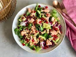Salmon Pomegranate Salad gambar png