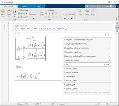 Symbolic Output In Live Editor Matlab