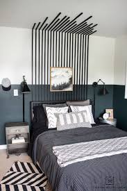 Black Slat Wall In The Bedroom Taryn