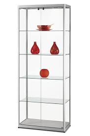 Silver Display Cabinet 80cm With Led