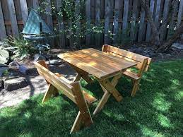 Kids Cedar Picnic Table With Separate