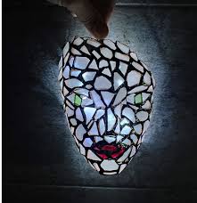 Sea Stained Glass Mask 3d Womans Face