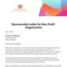 sponsorship letter for non profit