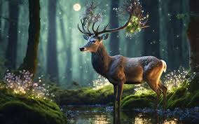 magical deer aesthetic wallpaper