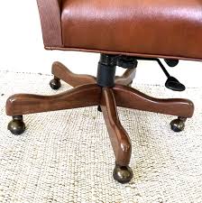 ethan allen leather roll arm office