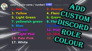 How to add Self Colour Picking option for members in Discord | Color Chan  Tutorial | Discord - YouTube