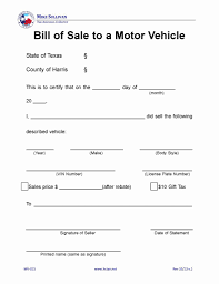 Bill Of Sale Vehicle Texas Rome Fontanacountryinn Com