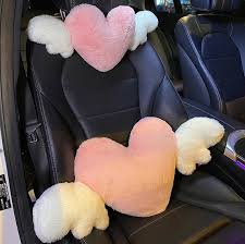Heart Shaped Car Headrest Plush Love