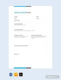 blank lesson plan template 28 free