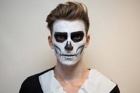 halloween face painting skeleton