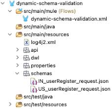 dynamic json schema validation mule4