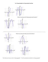 characteristics of polynomial functions