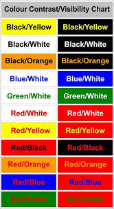 Color Contrast Visibility Chart Lettering Sign Writer