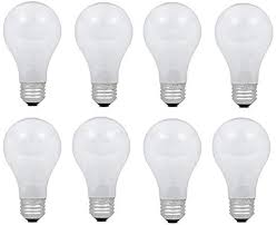 Dysmio Lighting 100 Watt A19 120 Volt 2700k Frost E26 Rough Service Incandescent Light Bulb 100 Watt 8 Pack Amazon Com