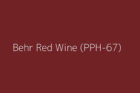Behr Red Wine Pph 67 Color Hex Code