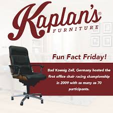 Welcome to office first solutions, selling new & used office furniture! Kaplan S Furniture Bad Koenig Zell Germany Hosted The First Office Chair Racing Championship In 2009 With As Many As 70 Participants Furniturefact Funfurniturefact Kaplansfurniture Funfact Website Http Ow Ly Gk2z50cyj4j Facebook