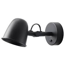 Skurup Black Wall Lamp Wired In
