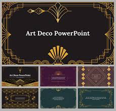 art deco powerpoint and google slides
