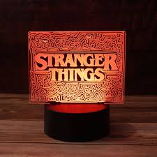 3d stranger things logo desk light 7