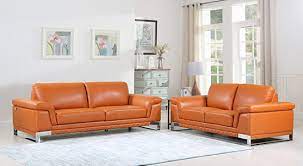 genuine italian leather 2pc sofa set