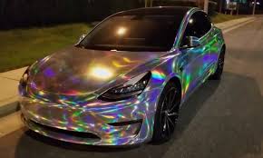 wrapped in holographic chrome