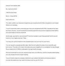 Printable Termination Letter Template Firing Sample Client Example