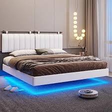 Dictac King Led Floating Bed Frame With