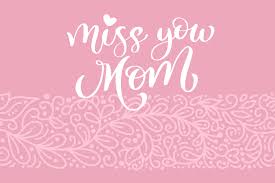 miss you mom greeting card vector