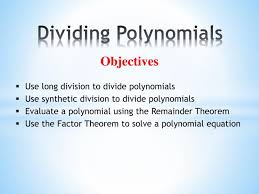 Ppt Dividing Polynomials Powerpoint