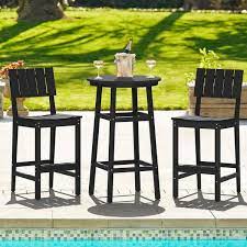 Weather Hdpe Plastic Outdoor Bar Stools