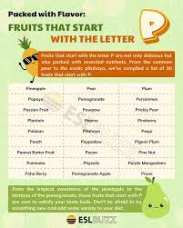 fruits that start with p