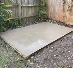 concrete shed base to suit shed size