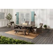 A set of comfy patio furniture can transform your backyard or balcony into a relaxing and entertaining place for you and your family to gather together. Patio Dining Sets Patio Dining Furniture The Home Depot