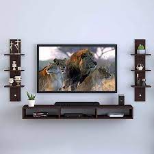 Wooden Wall Mount Tv Unit Set Top Box