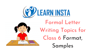 formal letter writing topics for cl