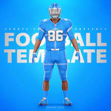 Inside psd you can change the color of collar area, shoulders artwork, already placed stripes color, under armpits stripes, change the logo on the left of jersey and change the background color divided into two. Nfl Football Uniform Template Mockup V2 0 On Behance
