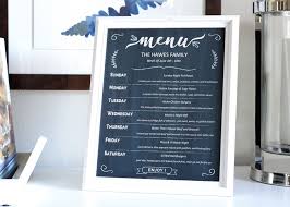 Meal Planning A Free Chalkboard Menu Printable Fab Fatale