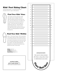 Printable Shoe Size Chart Shoe Size Chart Kids Size Chart
