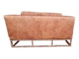 vine leather sofa with chrome metal