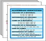 Algebraic Identities Worksheets