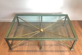 Wrought Iron And Steel Coffee Table For