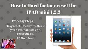 Every time i try it, it will notify that i type a wrong password, and finally i think it's the easiest and best way for you to reset ipad without itunes/computer in this way. How To Hard Factory Reset Ipad Mini Ipad Mini 1 2 3 Ad Tech Youtube