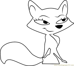Printable colouring book for kids. Cute Fox Coloring Page For Kids Free Skunk Fu Printable Coloring Pages Online For Kids Coloringpages101 Com Coloring Pages For Kids