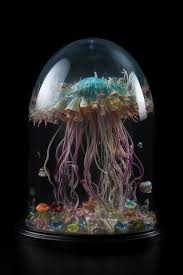 A Jellyfish In A Glass Dome By The