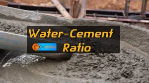 what is water cement ratio its