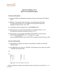 Brevet 2021 General Mathématiques Corrige | PDF | Géométrie euclidienne |  Formes géométriques