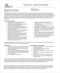Resume For Factory Worker New Quality Assurance Manager Job