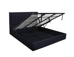 Bed Frame Gas Lift Queen Size Premium