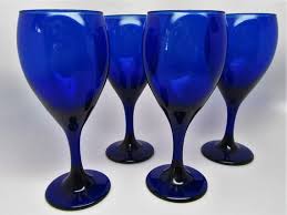 Libbey Glass Co Cobalt Blue Glasses