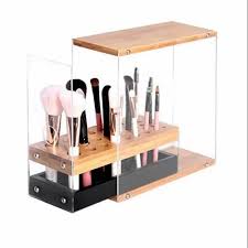 movable unit wooden makeup stand for